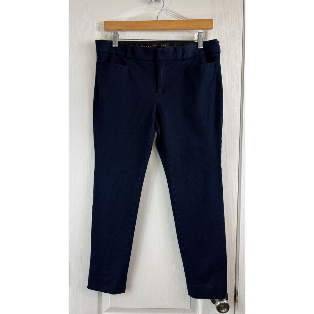Banana Republic Sloan Womens Size 6 Navy Blue Slim Straight Dress Pants Stretch